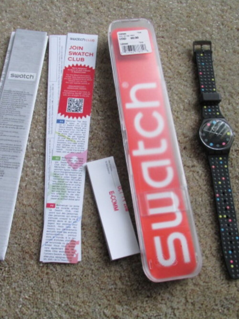 Swatch Watch Boule A Facette Dots Pattern GB305